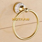 Kit De Acessório Banheiro Em Metal Dourado Banheiro 5 Peças