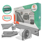 Kit De Acessórios Banheiro 5 Pçs Em Vidro Curvo Fumê C600