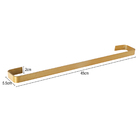 Kit De Acessórios Banheiro 5 Peças Stander 2 Cabides Dourado