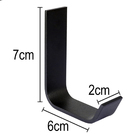 Kit De Acessórios Banheiro 5 Peças Stander 2 Cabides Preto