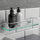 Kit de Acessórios Banheiro Prateleira Proteção Fenda Quadrada