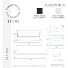 Kit de Acessórios Banheiro Prateleira Proteção Fenda Quadrada