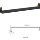 Kit De Acessórios Banheiro Preto Fosco Dourado Escovado 4 Pç