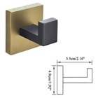 Kit De Acessórios Banheiro Preto Fosco Dourado Escovado 4 Pç