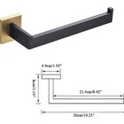 Kit De Acessórios Banheiro Preto Fosco Dourado Escovado 4 Pç