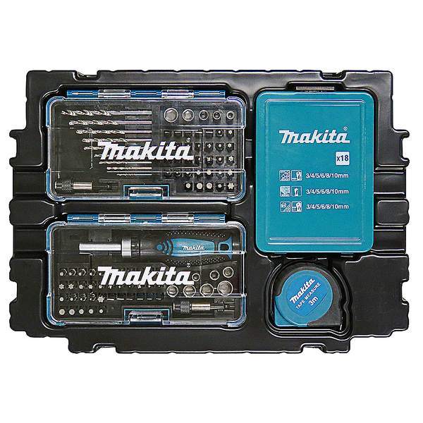 Kit De Acessórios Com 116 Peças + Maleta Makpac Azul Makita -