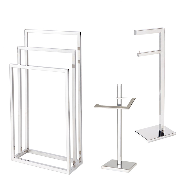 Kit De Acessórios Com 3 Peças Em Aço Inox Polido Linha Lariss