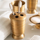 Kit De Acessórios Luxo Para Lavabo 5 Peças Em Latão Maciço