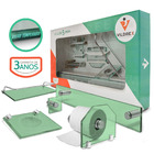 Kit De Acessórios P/ Banheiro 5 Pçs Em Vidro Reto Verde
