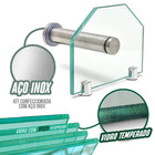 Kit De Acessórios P/ Banheiro 5 Pçs Em Vidro Reto Verde