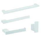 Kit De Acessórios Para Banheiro 4 Peças Duplo Branco Umaster