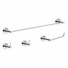 Kit De Acessórios Para Banheiro 4 Peças Escovado Atenas