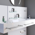 Kit De Acessórios Para Banheiro 4 Peças Metal Escovado Troia