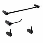Kit De Acessórios Para Banheiro 4 Peças Preto Fosco Prátika 8