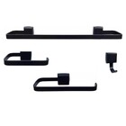 Kit De Acessórios Para Banheiro 4 Peças Preto Linha Luxo