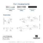Kit De Acessórios Para Banheiro 5 Peças Alto Brilho Atenas