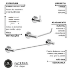 Kit De Acessórios Para Banheiro 5 Peças Alto Brilho Atenas
