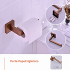 Kit De Acessórios Para Banheiro 5 Peças Inox 304 Rosé Gold -