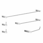 Kit De Acessórios Para Banheiro 5 Peças Metal Alto Brilho Tro