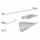 Kit De Acessórios Para Banheiro 5 Peças Metal Alto Brilho Tro