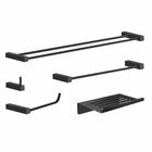 Kit De Acessórios Para Banheiro 5 Peças Metal Preto Fosco Tro