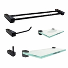 Kit De Acessórios Para Banheiro 5 Peças Preto Duplo Prátika 8