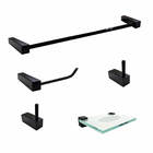 Kit De Acessórios Para Banheiro 5 Peças Preto Fosco Prátika 8