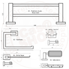 Kit de Acessórios Para Banheiro 5 Peças Rose Gold Metal Premi