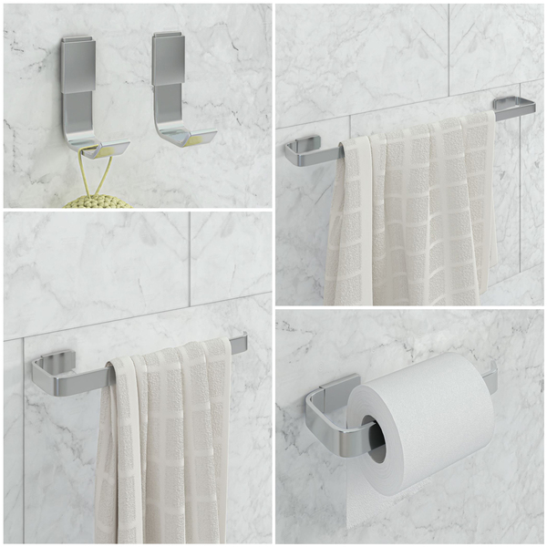 Kit De Acessórios Para Banheiro 5 Peças Stander 2 Cabides