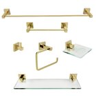 Kit De Acessórios Para Banheiro 6 Peças Inox Square Sq12101 D