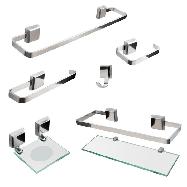 Kit De Acessórios Para Banheiro 6 Peças Linha Luxo Porta Sham