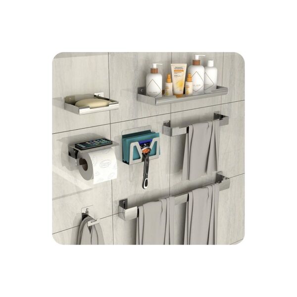 Kit De Acessórios Para Banheiro 7 Peças Inox Elg