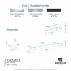 Kit De Acessórios Para Banheiro Aço Inox Preto Fosco Patmos