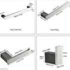 Kit De Acessórios Para Banheiro Aço Inoxidável 4 Peças