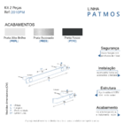 Kit de Acessórios Para Banheiro Alto Brilho 2 Peças 2010pm Gr