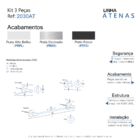 Kit De Acessórios Para Banheiro Alto Brilho 3 Peças 2030at Gr