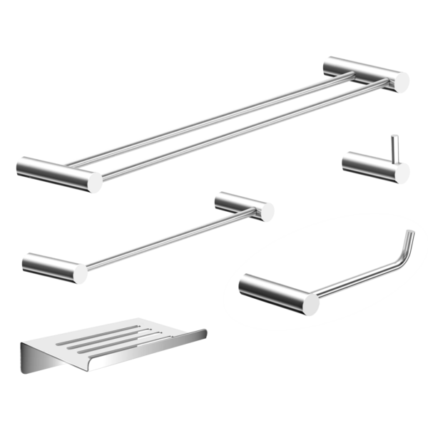 Kit de Acessórios Para Banheiro Alto Brilho 5 Peças 2190or Gr