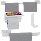 Kit De Acessórios Para Banheiro Branco 4 Peças Max