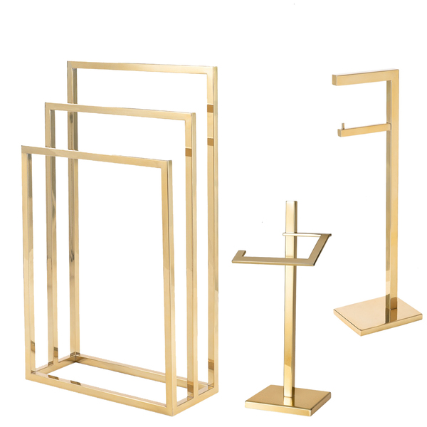 Kit De Acessorios Para Banheiro Com 3 Peças Em Aço Inox Doura