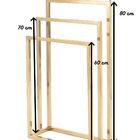Kit De Acessorios Para Banheiro Com 3 Peças Em Aço Inox Doura