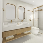 Kit De Acessórios Para Banheiro Com 3 Peças Em Aço Inox Doura