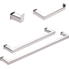 Kit De Acessórios Para Banheiro Com 4 Peças Em Aço Inox Polid