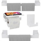 Kit De Acessórios Para Banheiro Com Adesivo 4 Pcs Branco Elg