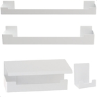 Kit De Acessórios Para Banheiro Com Adesivo 4 Pcs Branco Elg