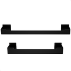 Kit De Acessórios Para Banheiro Com Adesivo 4 Pcs Preto Elg