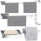 Kit De Acessórios Para Banheiro Cromado 5 Peças