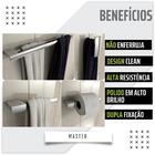 Kit De Acessórios Para Banheiro Cromado Master Duplo 4 Peças