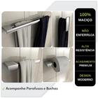 Kit De Acessórios Para Banheiro Cromado Master Duplo 4 Peças