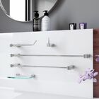 Kit De Acessórios Para Banheiro Cromado Polido 5 Peças Troia