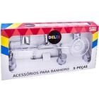 Kit De Acessórios Para Banheiro Delta Com 5 Peças Cromado